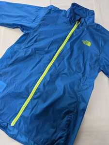 #AO10 THE NORTHFACE ザノースフェイス レディース XS 長袖 ウィンドブレーカー ジャンパー ブルゾン 水色 薄手 アウトドア