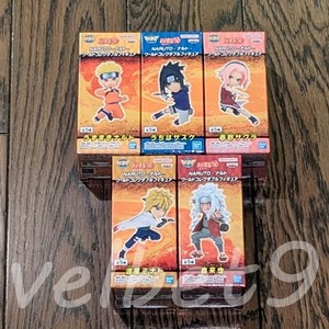 NARUTO ナルト ワールドコレクタブルフィギュア 全5種セット 少年篇／バンプレスト サスケ,サクラ,波風ミナト&自来也 ワーコレ