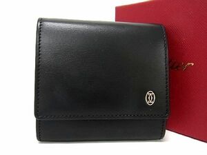 ■新品■未使用■ Cartier カルティエ パシャ レザー コインケース コインパース 小銭入れ メンズ レディース ブラック系 AP9513