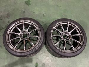 ADVAN　RS　18インチ　9J＋35×２　PCD114.3　5H　バリ山ディレッツァZ3付き　アドバン