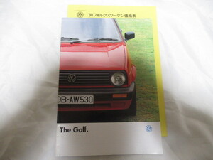 Golf フォルクスワーゲン ゴルフ カタログ 1989年 