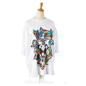 ヴェルサーチェ Couture Maurice B〓jart モーリス ベジャール バックプリント Tシャツサイズ：S ホワイト VERSACE 【中古】