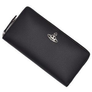 Vivienne Westwood ヴィヴィアン ウエストウッド 51050022-L001J-N401 長財布 GRAIN LEATHER ZIP ROUND WALLET レディース