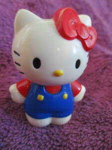 ■き‐② Hellow Kitty【キティちゃん/シンプル オーバーオール スタイル/すくい人形 ?】プラ製 ミニ フィギュア お人形 2003 SANRIO