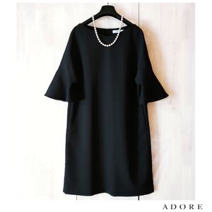 ◆幻◆ 希少美品 定価4.2万円 ADORE 袖フレアーワンピース 入学式　謝恩会　結婚式