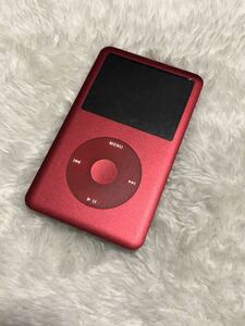 綺麗なApple iPod classic 第6.5世代 160GBから512GB 赤 レッド カスタム 改造 MC297JかMC293J