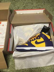 国内正規品！未使用！黒タグ付き　NIKEナイキ Dunk High Retro Lakers ナイキ ダンク ハイ レトロ レイカーズ　US9.5