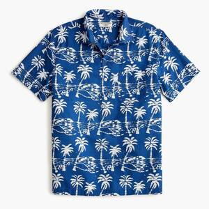 送料無料！【新品】サイズ:XXL WALLACE & BARNES ウォレス&バーンズ short-sleeve shirt in leaf block print プルオーバーシャツ