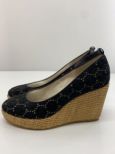 ANNA SUI◆ウェッジソールパンプス/パンプス/24.5cm/BLK