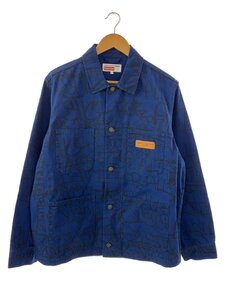 Supreme◆18AW/Printed Canvas Chore Coat/カバーオール/M/コットン/BLU/総柄//