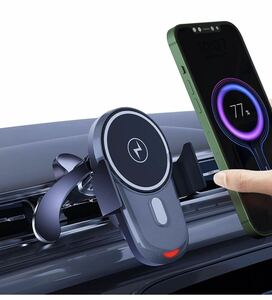 HonShoop MagSafe車載ホルダー 15W急速充電 マグネット車用スマホホルダー ワンタッチ取り付け簡単