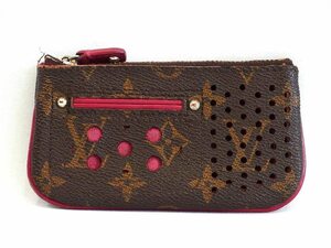 LOUIS VUITTON ルイヴィトン コインケース モノグラム ペルフォ ポシェットクレ フューシャ　＊チェーン無し M95223 ブラウン