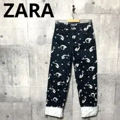 ZARA ザラ メンズ マーメイド柄ストレートデニム ストレートジーンズ w26