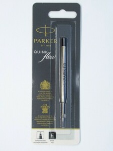 PARKER パーカー クインクフロー ボールペン替え芯 ブラック 1本 F 細字 油性 正規輸入品 1950367★未開封品・送料無料★