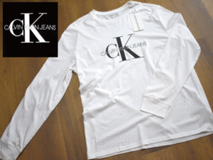 1円スタート!【新品】(メンズXL) CALVIN KLEIN カルバンクライン 高級 カジュアル ロングTシャツ 長袖 コットン カジュアル 男女兼用 K190