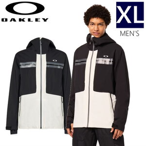 ● OAKLEY TC REDUCT EARTH SHELL JKT ARCTIC WHITE BLACKOUT XLサイズ メンズ スノーボード スキー ジャケット 23-24 日本正規品