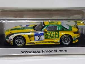 新品 1/43 スパーク SPARK Mercedes-Benz SLS AMG GT3 No.31 Car Collection Motorsport nur 24h 2015　Schmidt Mattschull Ehret Rice