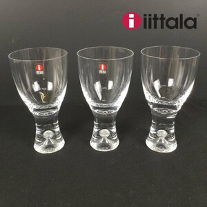 1206 iittala イッタラ タピオ ワイングラス クリア 3客セット 食器