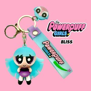 パワーパフガールズ マスコット キーホルダー ブリス デザイン The Powerpuff Girls アニメ キャラクター グッズ ストラップ