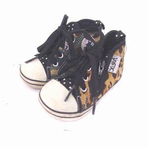 コンバース CONVERSE X-GIRL コラボ ベビー靴 ALLSTAR スニーカー シューズ 迷彩 カモフラ レオパード 12.5 ベージュ グリーン 茶 緑 /TT1