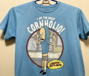 BEAVIS and BUTT HEADビーバスアンドパッドヘッド　MTVTシャツ L古着バンド Tロック Tアニメ