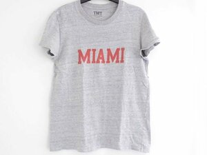 TMT(ティーエムティー) Tシャツ サイズ:S ■ メンズ グレー系 マイアミ MIAMI コットン×レーヨン□ 6F