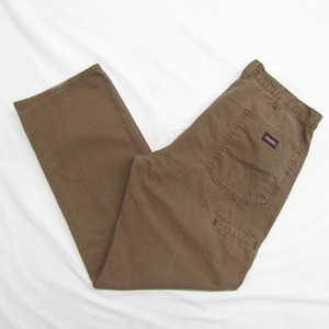 サイズ W38 L32 Dickies ワーク ペインター パンツ ワイド ストレート ブラウン ディッキーズ メキシコ製 古着 ビンテージ 2O0150