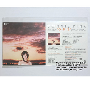 【未開封】BONNIE PINK ONE CD告知スタンドPOP 未使用 厚紙製 ポップ パネル グッズ 販促品 宣伝用 非売品 コレクション ボニーピンク ワン