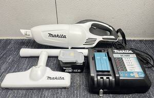 【中古品】makita マキタ 14.4V 充電式クリーナー CL140FD バッテリー1個(14.4v3.0ah) 充電器 掃除機 電動工具 清掃 6244