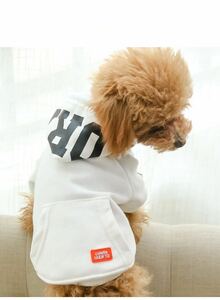 【新品】2XL-4XL ホワイト　白　パーカー　中型犬　犬　服　ペット