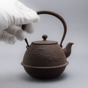 砂子沢三郎 秀仙 小振 鉄瓶 検: 煎茶道具 急須 茶托 茶道具