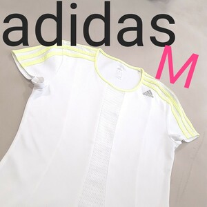 【超美品】adidas アディダス Tシャツ シャツ 半袖　スポーツジム　ランニング　ジョギング　マラソン　レディースM