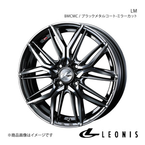 LEONIS/LM スペーシア/ベース MK32S/MK42S ホイール1本【16×5.0J 4-100 INSET45 BMCMC(ブラックメタルコート/ミラーカット)】 0040787