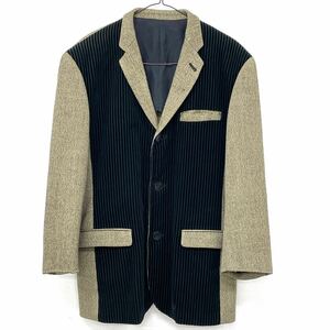 1円 希少美品 Jean Paul GAULTIER HOMME Archive ジャンポール・ゴルチェ オム ツイード コーデュロイ コンビ ジャケット アーカイブ