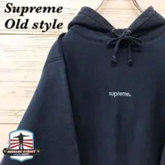 《希少》シュプリーム supreme☆パーカー M ネイビー P449