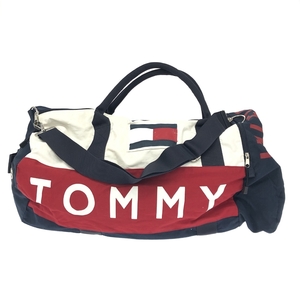 ◆TOMMY HILFIGER トミーヒルフィガー 2WAYボストンバッグ◆ ネイビー ユニセックス ドラムバッグ bag 鞄