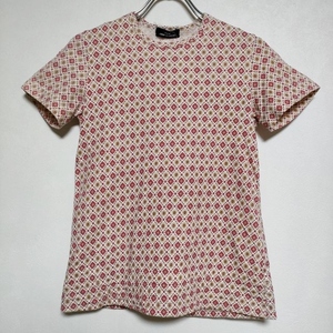 tricot COMME des GARCONS 総柄 Ｔシャツ カットソー AD2002 レッド ホワイト トリココムデギャルソン 3-0628S 212179