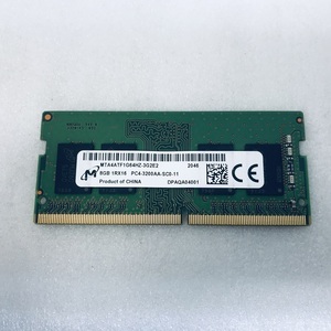 MICRON 1Rx16 PC4-3200 8GB DDR4 ノート用メモリ 260ピン ECC無し DDR4 PC4-25600 8GB DDR4 LAPTOP RAM