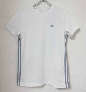 新品 XL ★ adidas アディダス 半袖 ロゴ Tシャツ ホワイト SH946 HM8318 3S PES TEE レディース ルーズフィット メンズ スポーツ ウェア