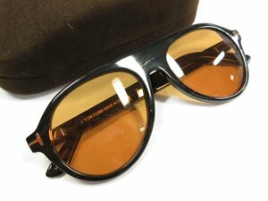 未使用 【トムフォード TOM FORD】 PRIVATE COLLECTION リアルホーン サングラス アイウェア (メンズ) 54□18 145 TF1047-P 63E■7CC1034