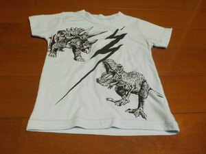 新品　男児　Ｔシャツ　サイズ100　恐竜　ブルー　切手可　クリックポスト発送可