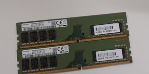 L0528-06　PCメモリ2個セット SUMSUNG PC4-2666V(DDR4) KOD90008723BD5594×1 KOD90008723BD5590×1 各8GB 計16GB