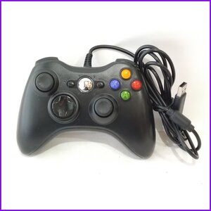 ◆Xbox360◆ コントローラー 有線 ブラック USB　動作確認済 一部難あり