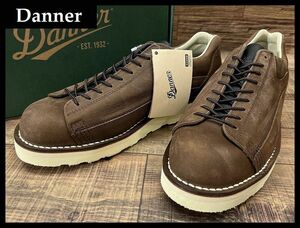 送無 新品 Danner ダナー D314110 ROCKFORD ロックフォード 本革 レザー ローカット ブーツ 短靴 シューズ ステッチダウン製法 茶 26.5 ①