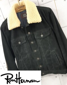 R.H.VINTAGE RON HERMAN VINTAGE コーデュロイ ボア ジャケット トラッカージャケット ロンハーマン RONHERMAN エルボーパッチ レザー