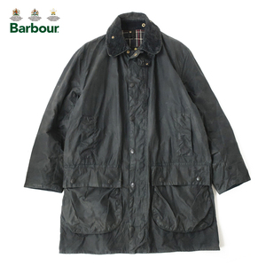 90sイングランド製 Barbour バブアー BORDER オイルドジャケット ネイビー C40 ボーダー/旧3ワラント/1993年