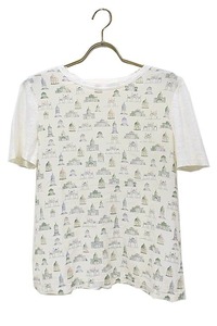 【中古】TORY BURCH トリーバーチ トップス レディース Tシャツ 半袖 アイボリー 麻 XS