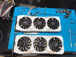 GIGABYTE グラボ gtx1080ti ジャンク エラーコード43 メモリエラー 2台まとめて