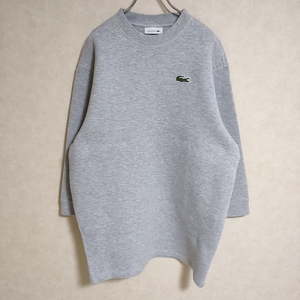 LACOSTE 長袖 サイズ40 ワンポイント ワンピース グレー ラコステ 4-0414M 235891