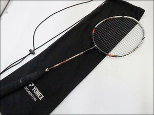 美品 YONEX/ヨネックス◆ARCSABER8DX アークセイバー/バトミントンラケット◆カーボンナノチューブ 保存袋付